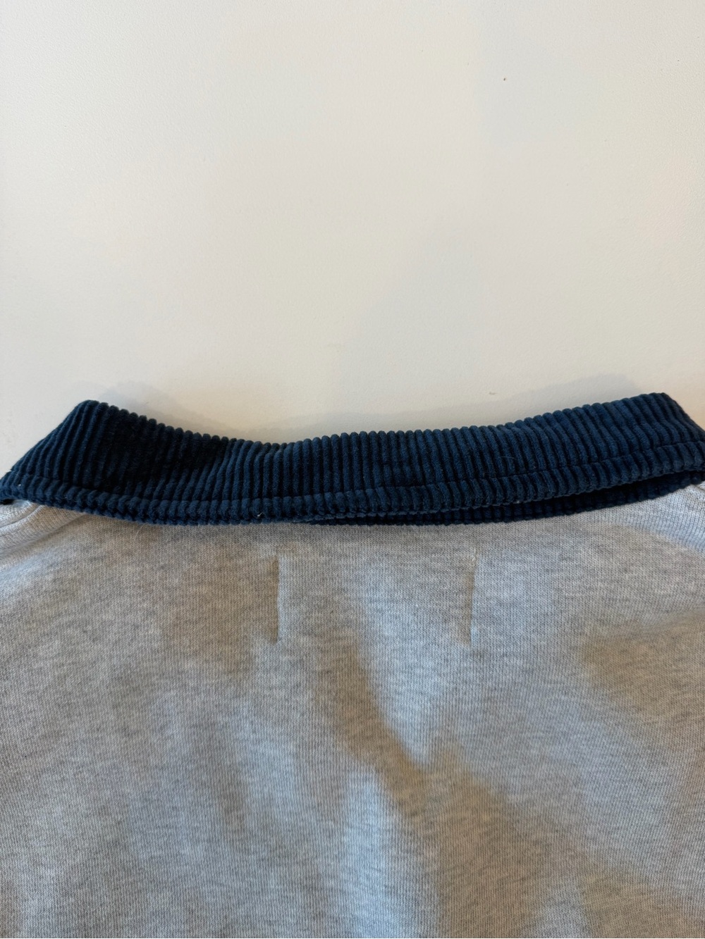 PacSun Budweiser Grey Quarter-Zip Sweater with Navy Collar - Picture 8 of 9